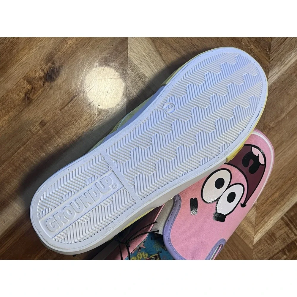 NWT SpongeBob SquarePants & Patrick Slide Slip-on Shoes‎ Ground Up Mens: Size 9